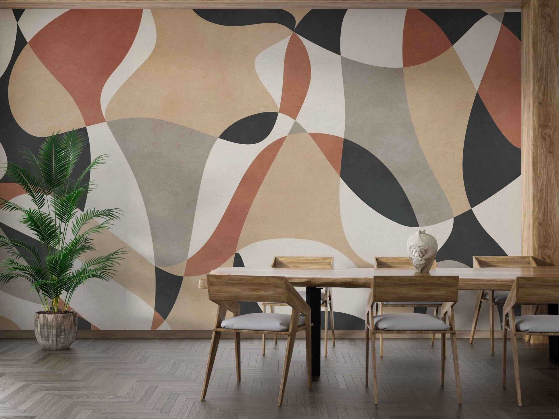 Contemporary Geometric Shapes Wallpaper for Walls