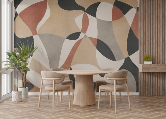 Contemporary Geometric Shapes Wallpaper A697