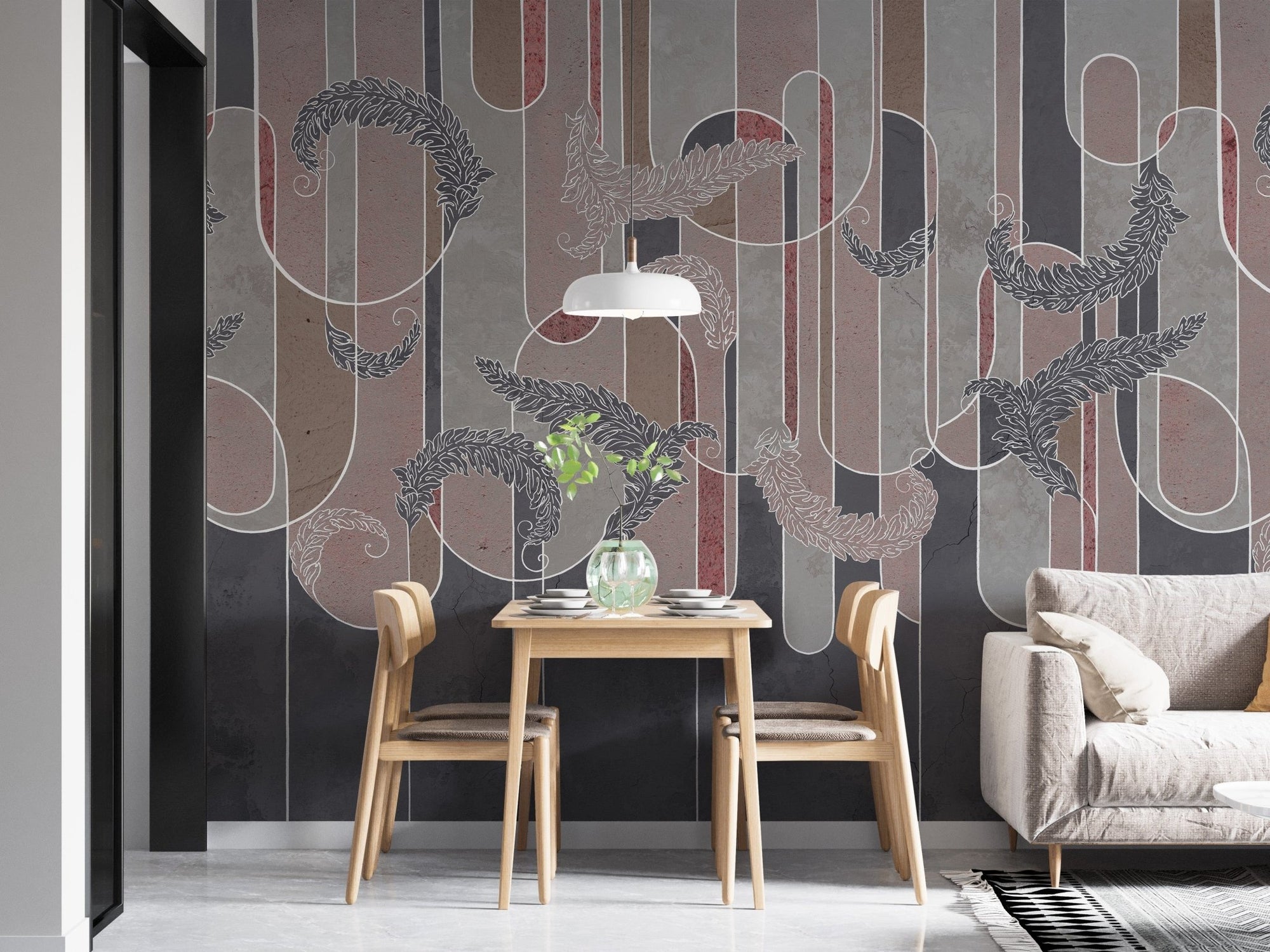 Art Deco concrete grunge wallpaper mural A883