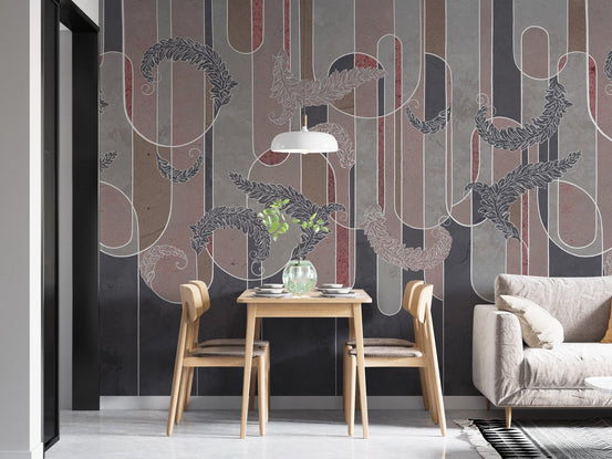 Art Deco concrete grunge wallpaper mural A883
