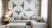 A contemplative geometric design wallpaper mural for a feature wall., GD5329