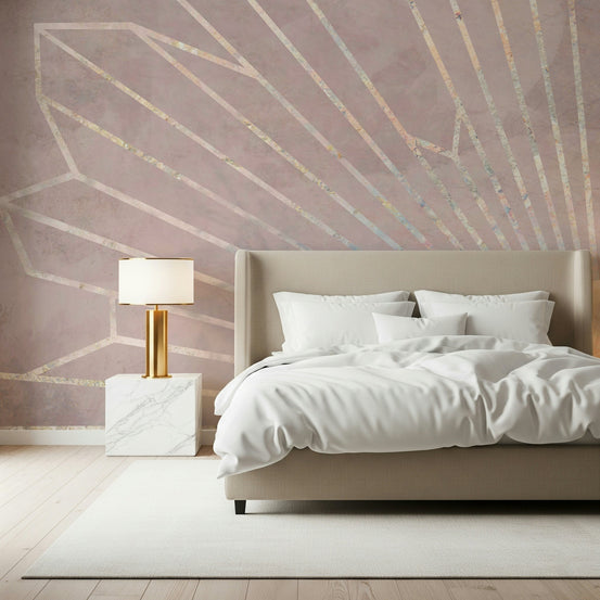 Geometric Blush Radiance Wall Mural GD5459