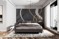 Contemporary brushstroke wall mural D128
