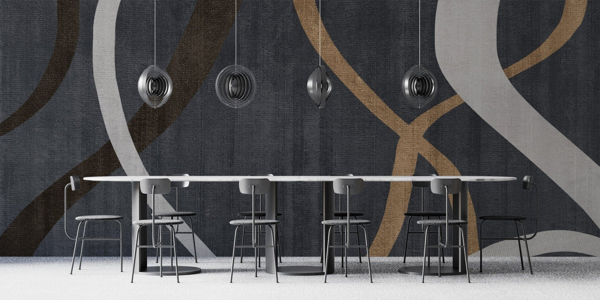 Stylish geometric abstract wallpaper D128
