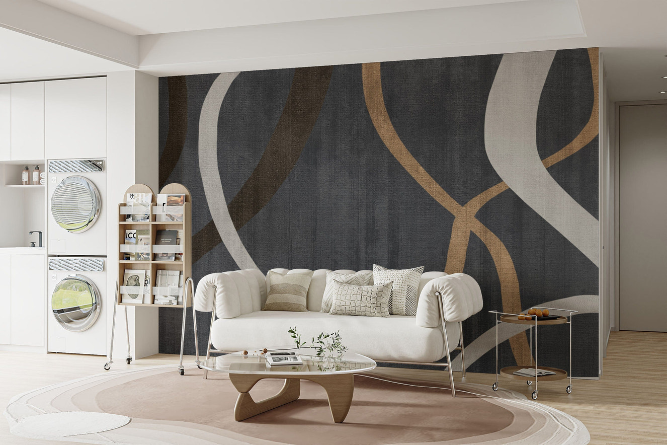 Geometric brushstroke abstract wallpaper
