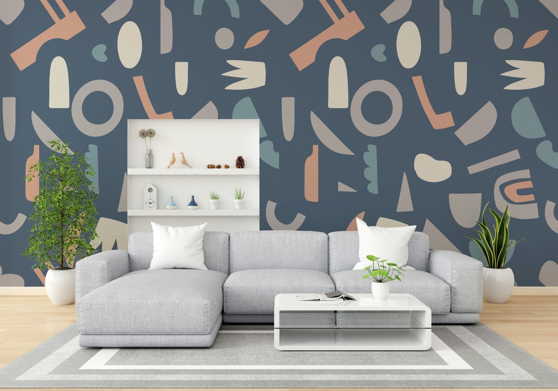 The colors are gentle, with a muted, neutral palette.

