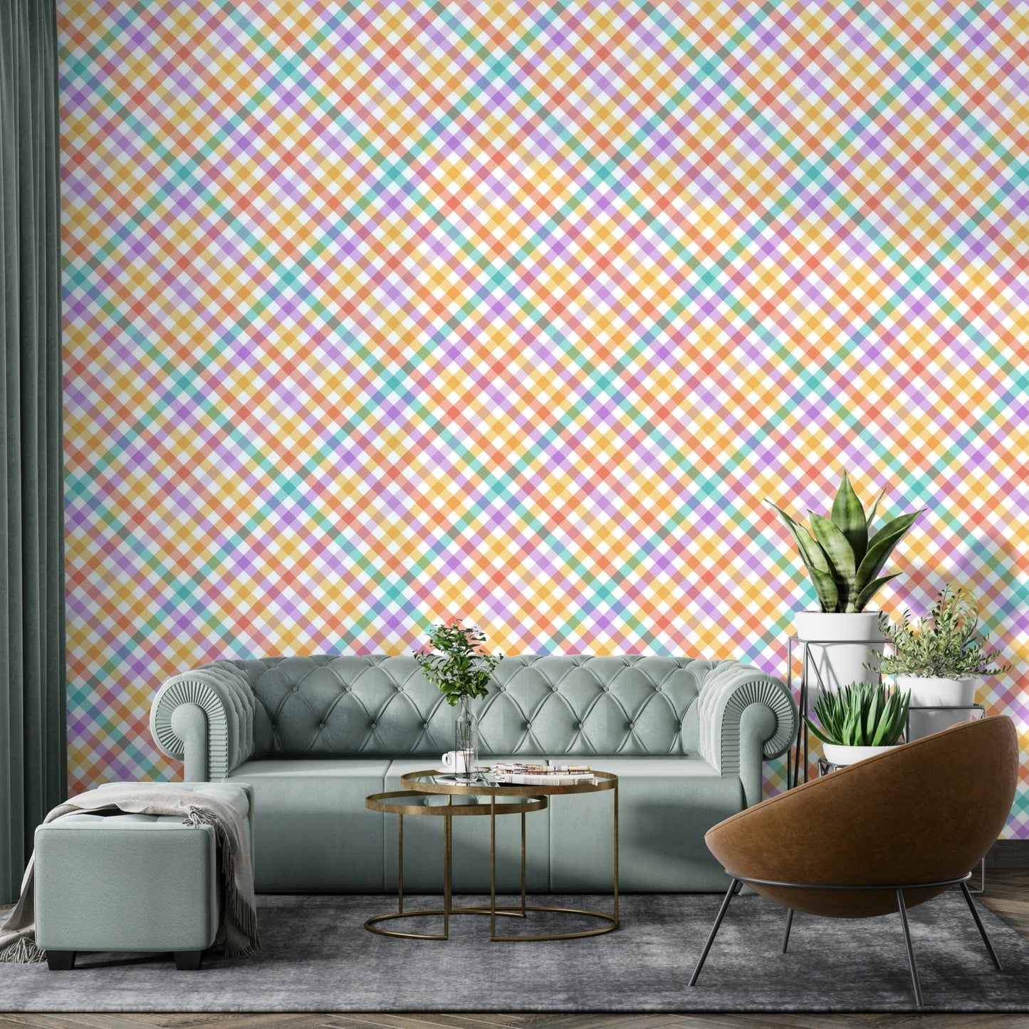 Cheerful stripe wall covering

