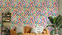 Colorful ink dot wall mural, GD868