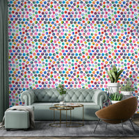 Rainbow dots wall covering, GD868
