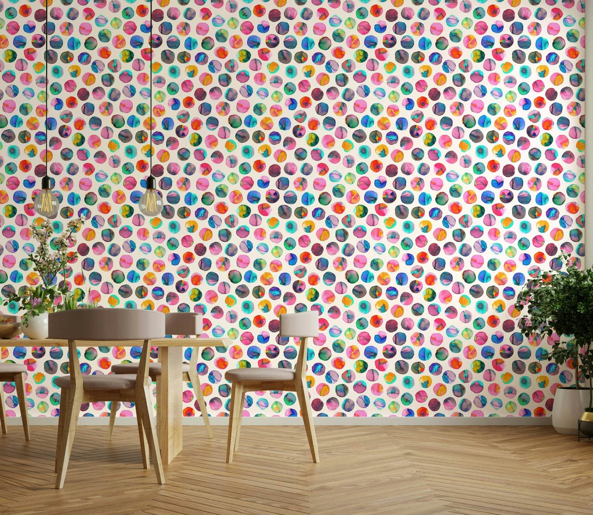 Watercolor circle wallpaper, GD868