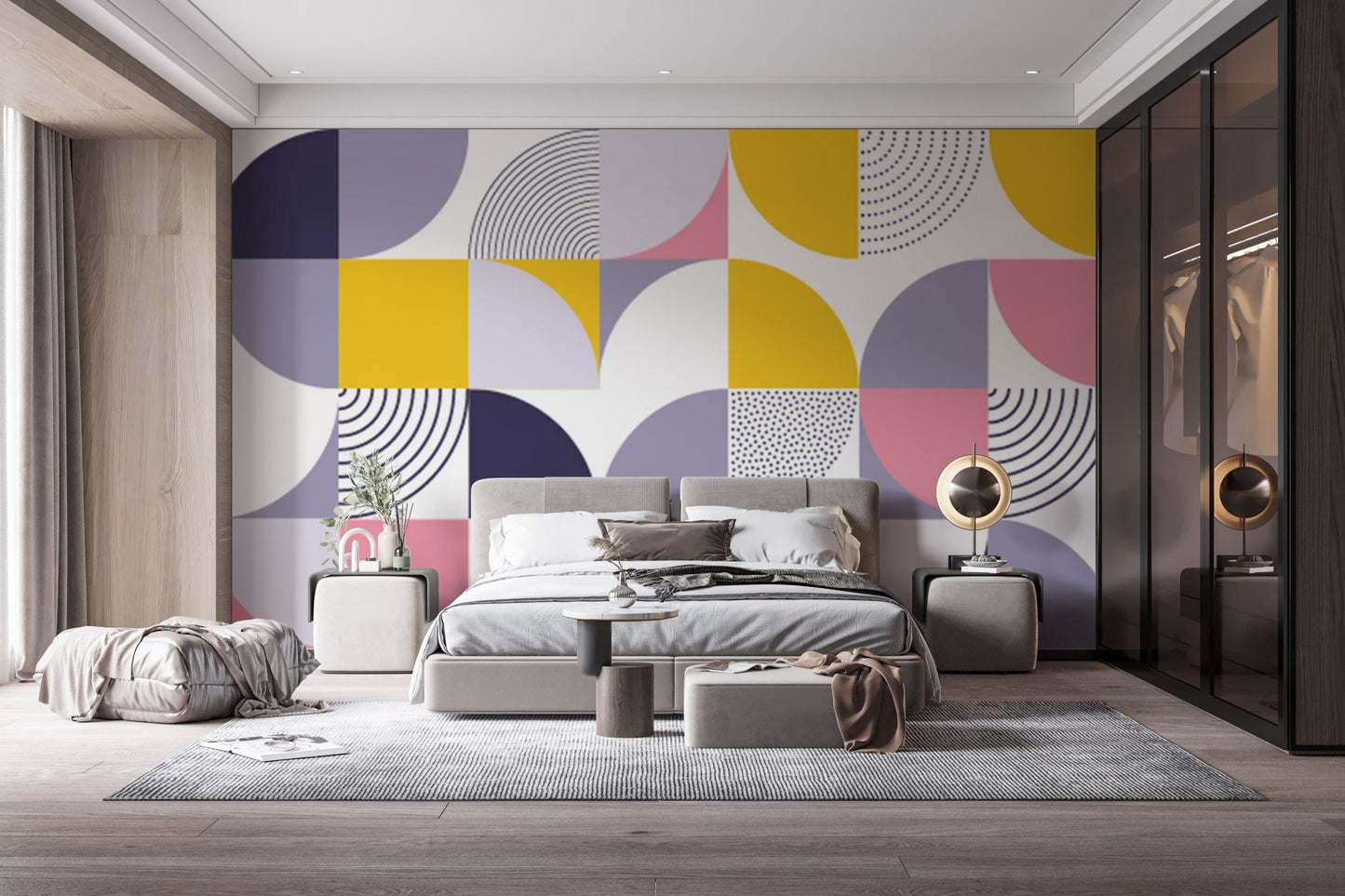 Beautiful Geometric Rainbow Wallpaper for Walls
