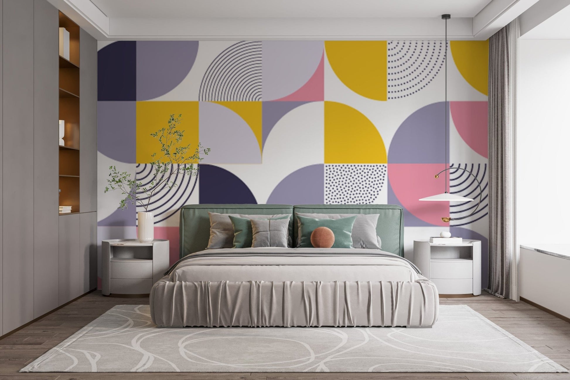 Colorful Geometric Rainbow Wall Decor for Home

