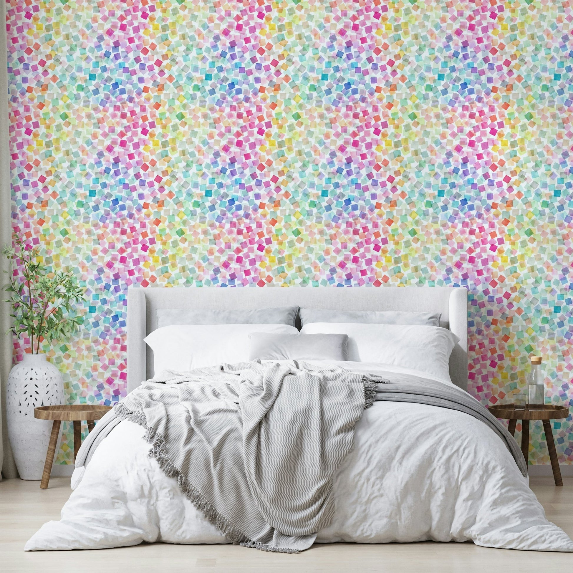 Playroom wallpaper with colors

