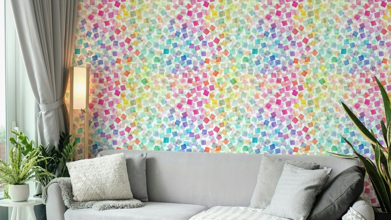 Kids room wallpaper idea

