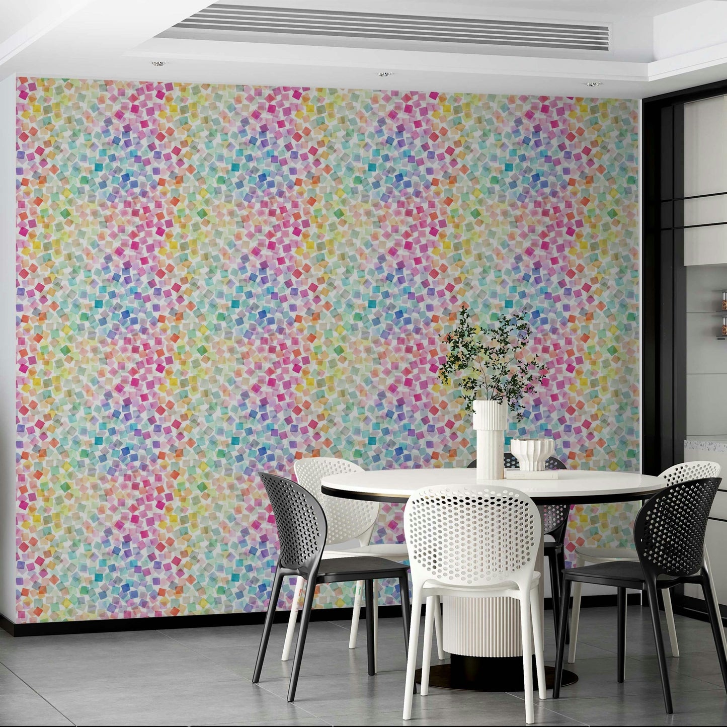 Watercolor geometric wall art

