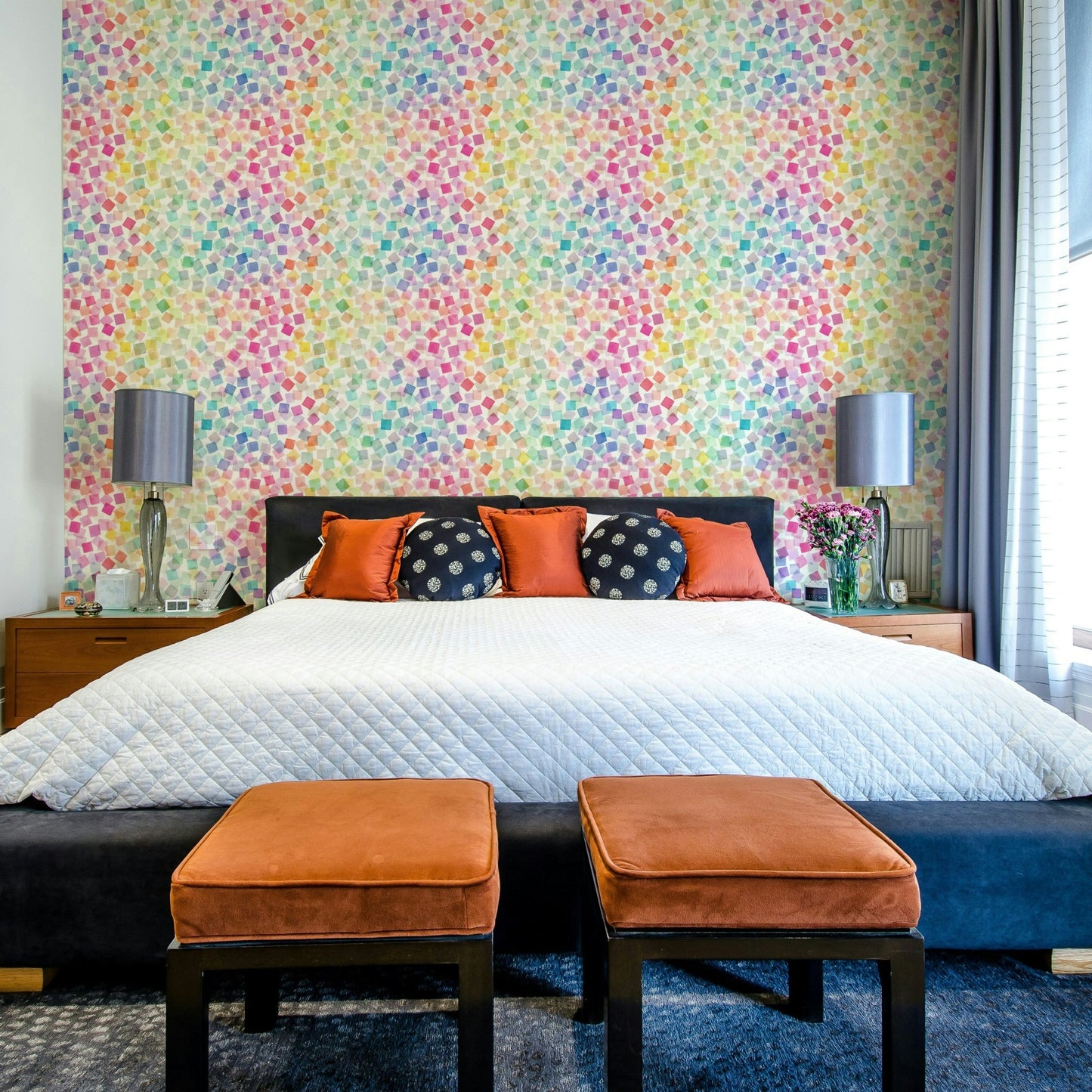 Party-themed wall mural

