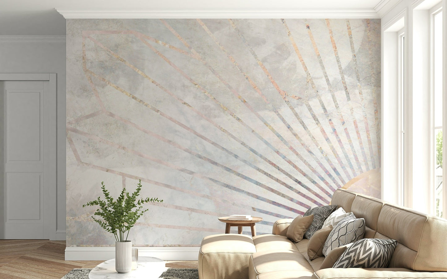 Geometric Dawn Wall Mural -2464587
