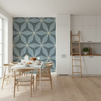 Stylish floral pattern Geometric Flowers Radiance wallcovering.