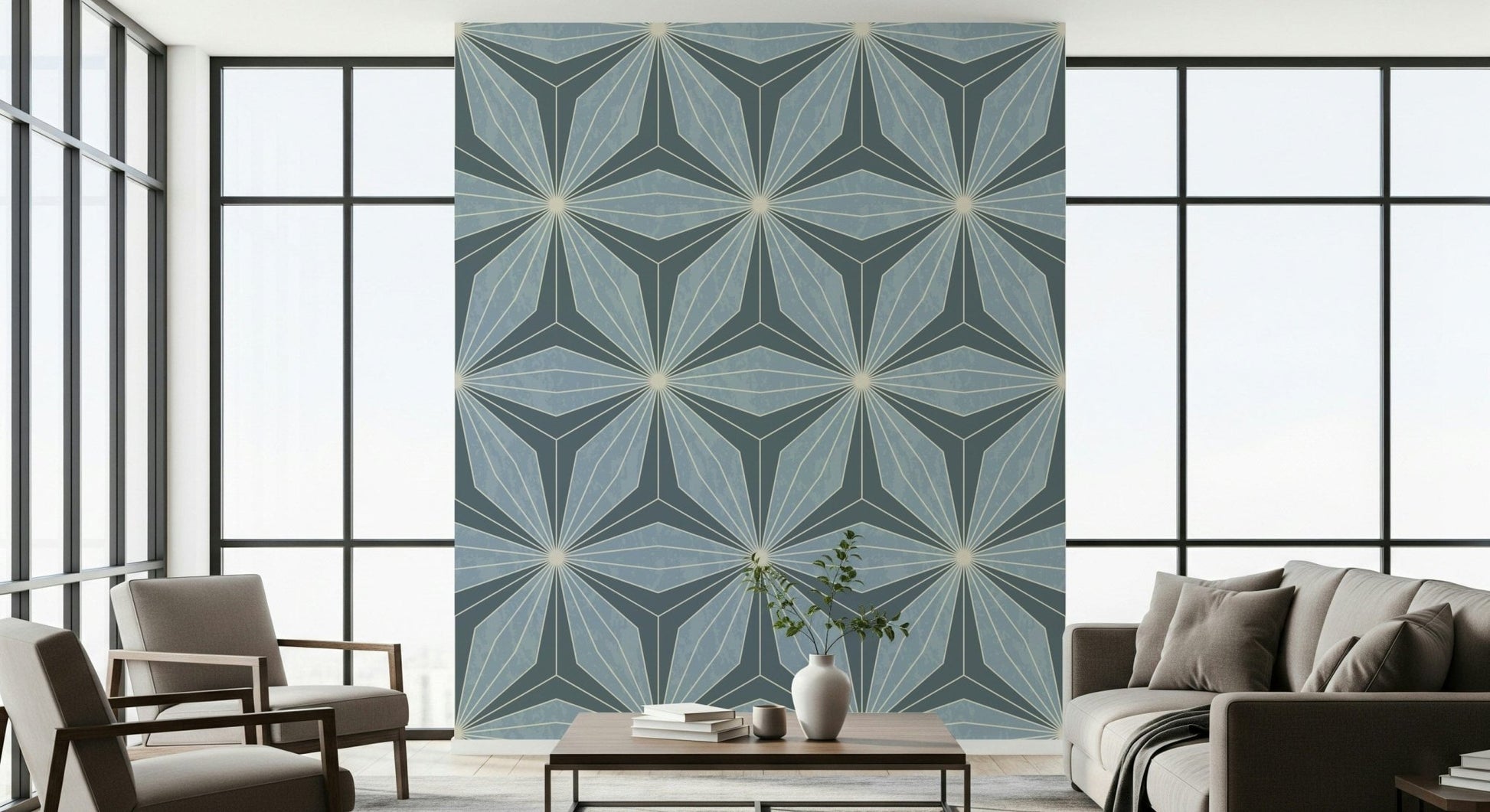 Abstract lines Geometric Flowers Radiance geometric wallpaper.