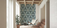 Contemporary tessellation Geometric Flowers Radiance mural.