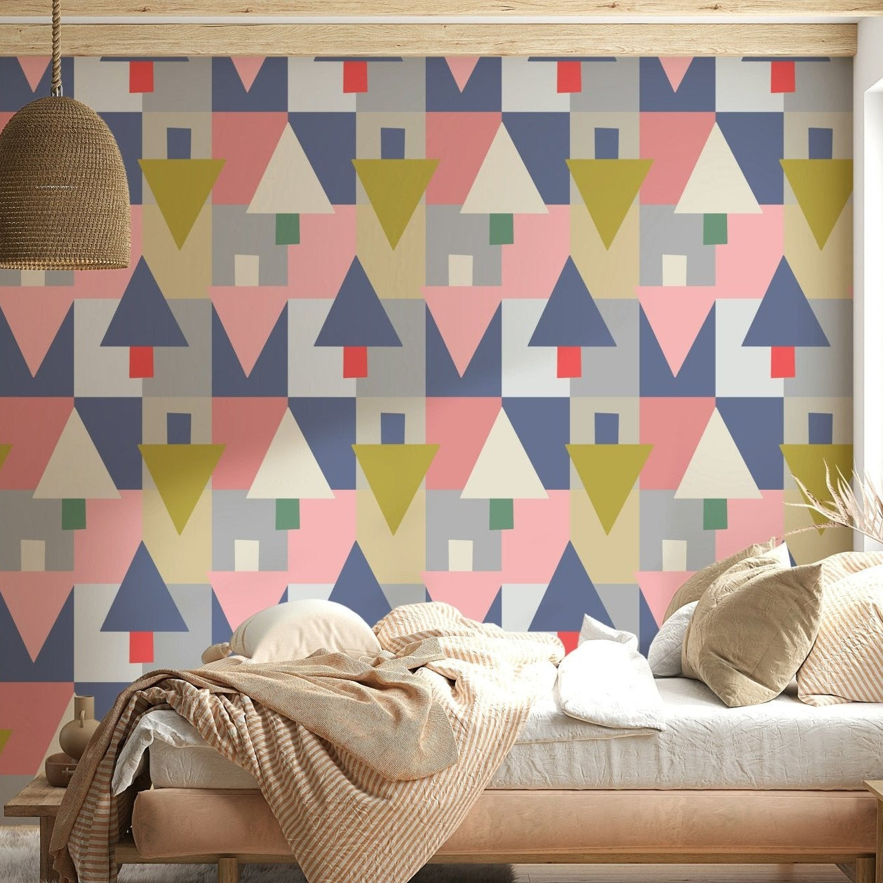 Modern Harmony wall mural for a sleek hallway design with matte finishes., GD7853