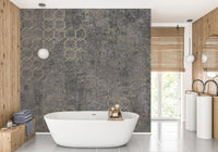 Luxurious gold concrete wallpaper design
 B923