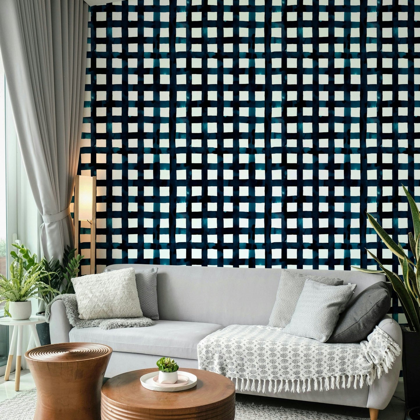 Loose grid pattern wallpaper

