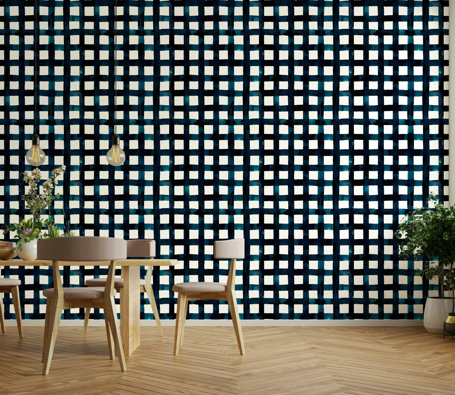 Watercolor stripe wall art

