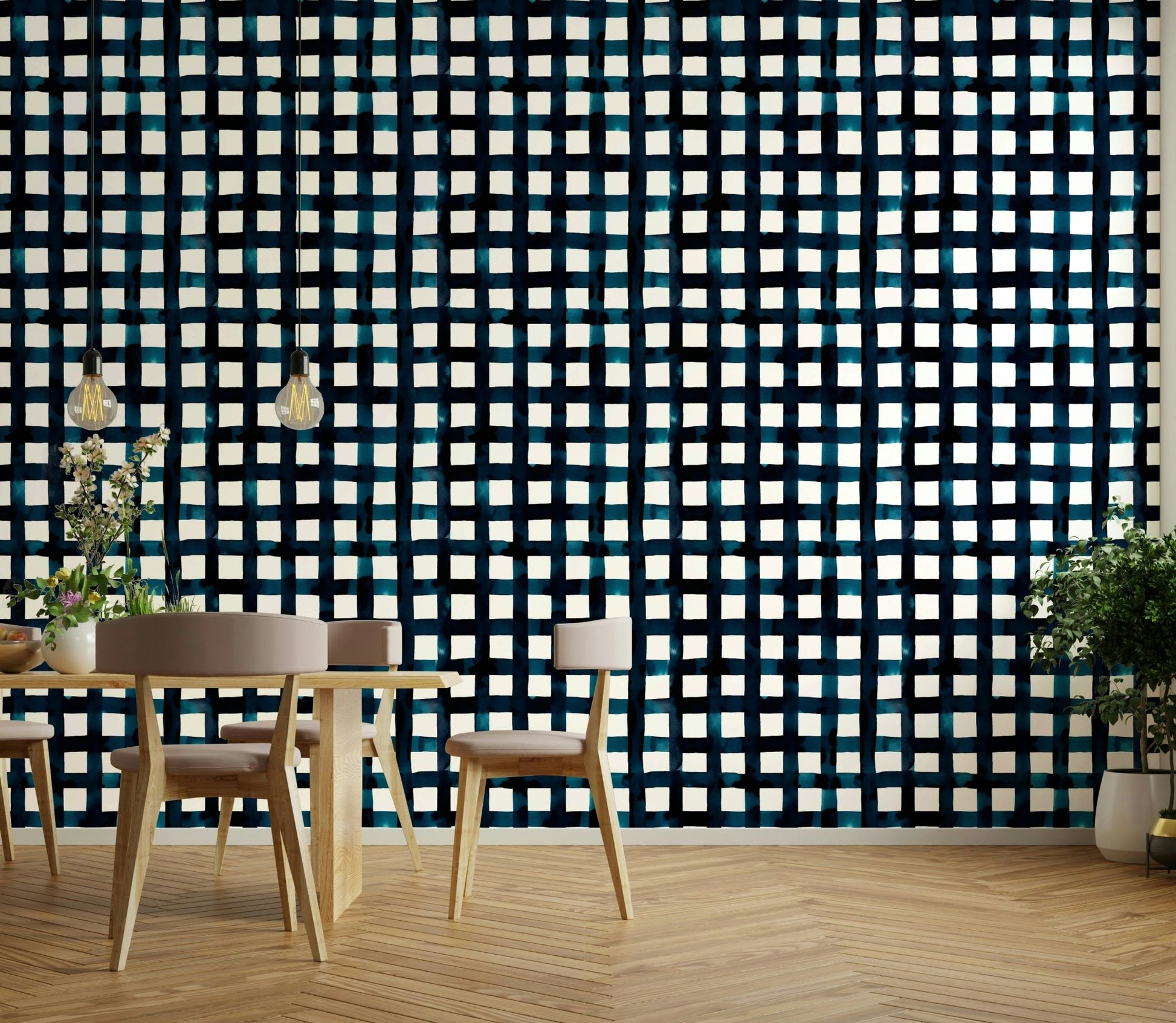 Watercolor stripe wall art

