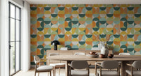 Wall mural Geometric Harmony 2, maximalist geometric repeating image.