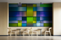 Creative mural with layered rectangles, GD2395