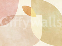A calming abstract design wallpaper mural that defines a space.

