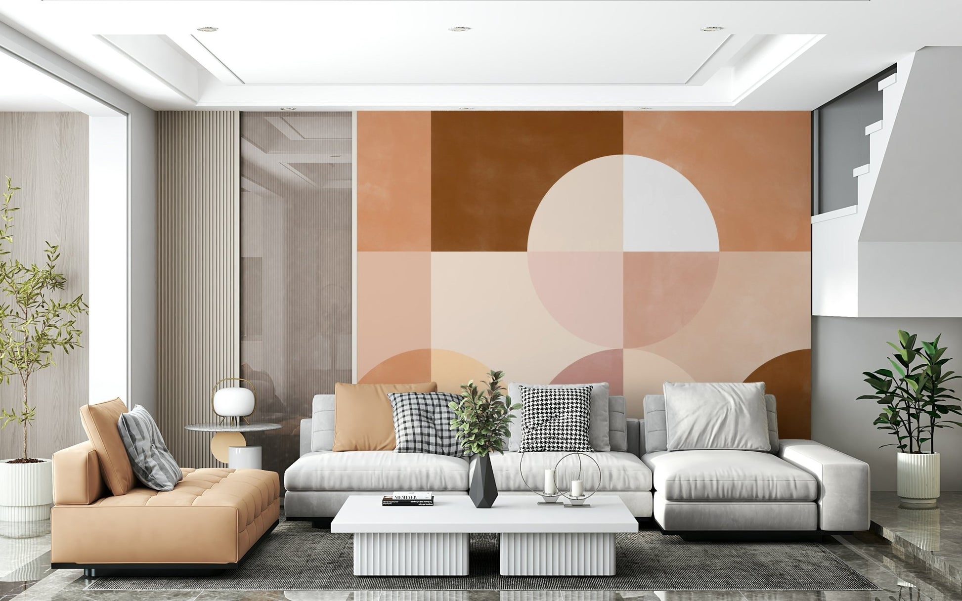 A serene abstract harmony wall mural for your decor., GD5207