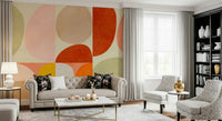 A contemplative geometric design wallpaper mural for a feature wall.

