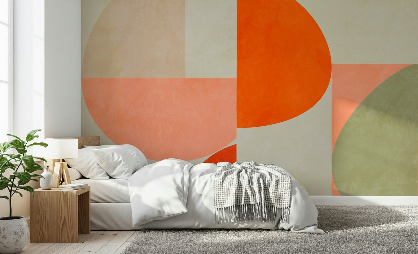 A serene harmonious pattern wall mural for your decor.