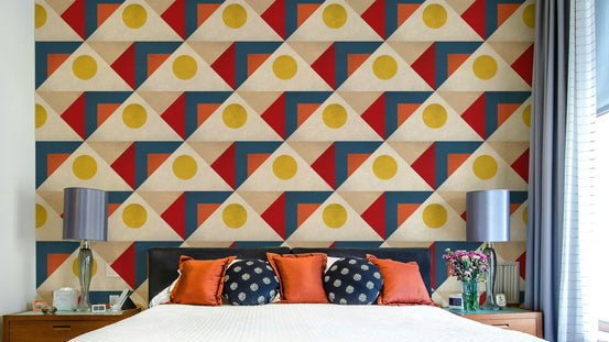 Soft geometric wallpaper for walls GD415

