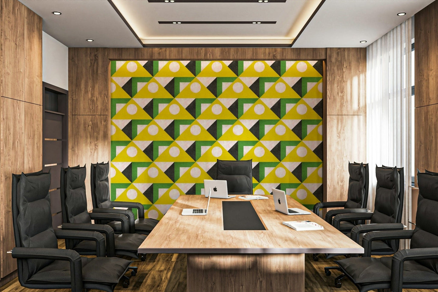 Retro shape inspired wallpaper

