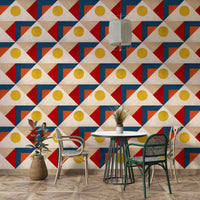 Neutral shape mural wallpaper

