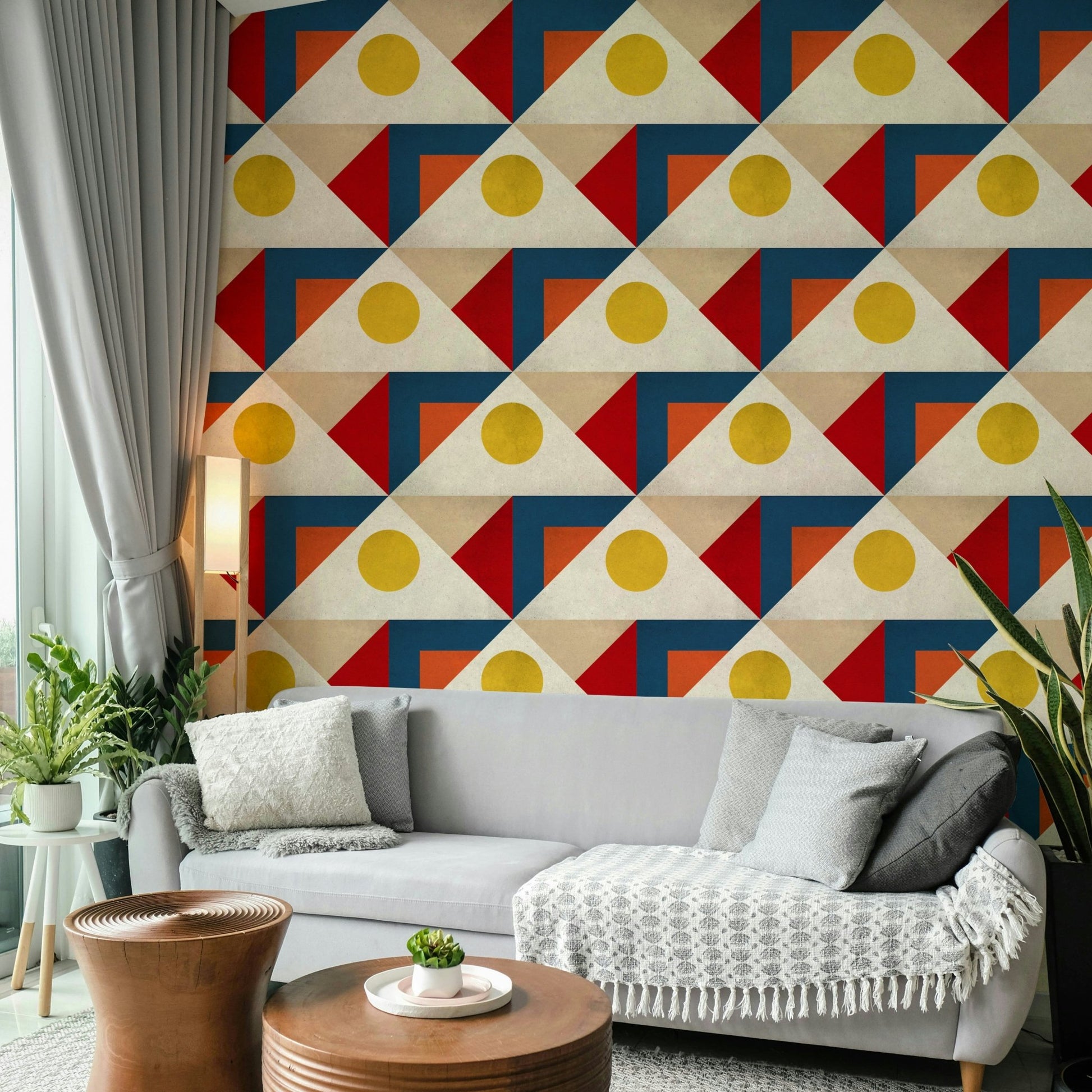 Geometric Harmony wall mural

