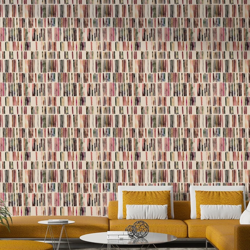 Horizontal stripe wall mural

