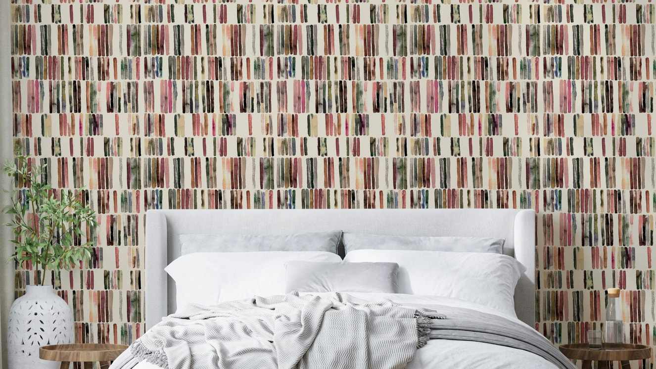 Nordic line pattern wallpaper

