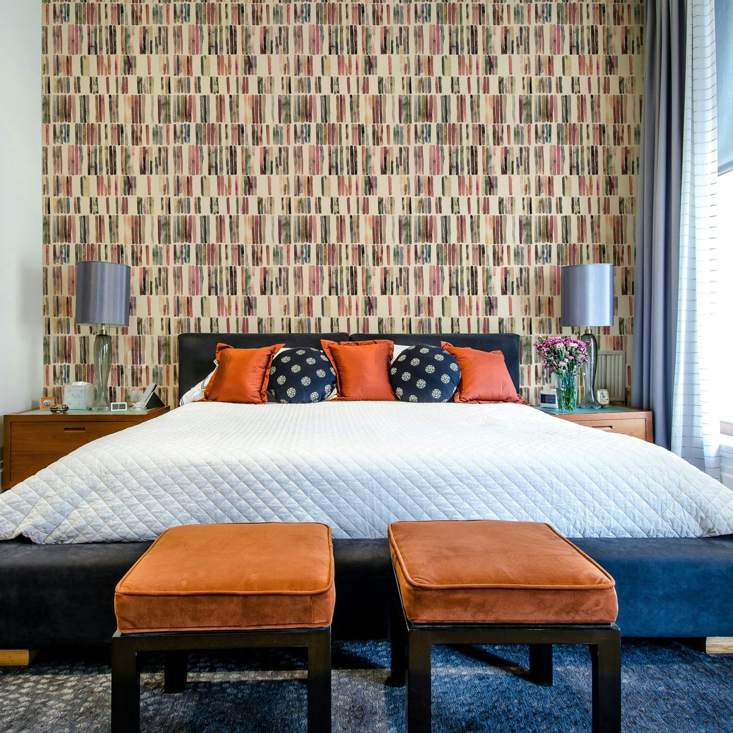 Soft brushstroke stripes design

