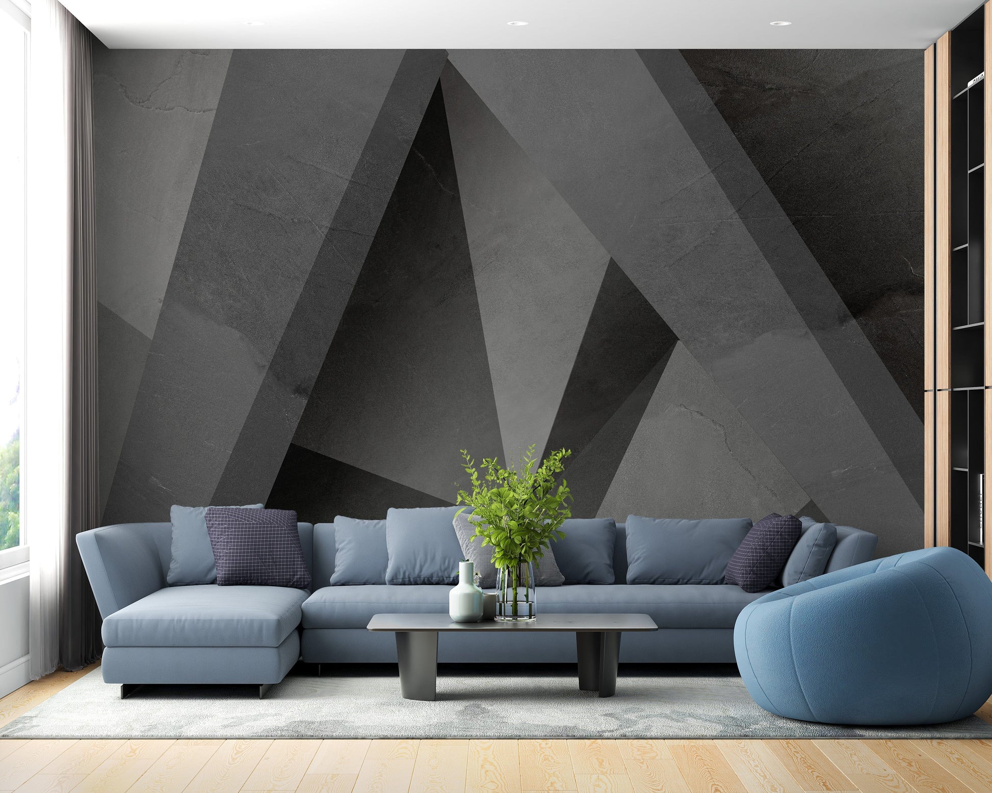 Modern monochrome pattern wallpaper style
