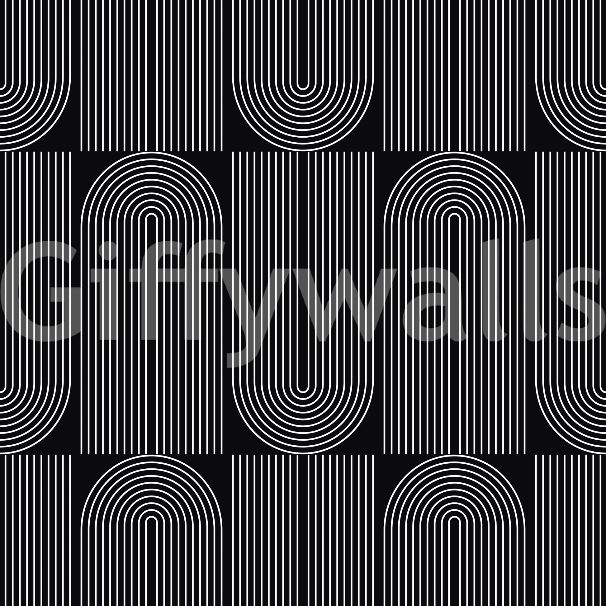 A seamless pattern of geometric outlines on a wall

