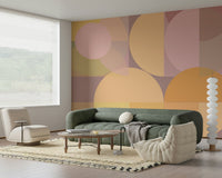 Subtle pattern wallpaper for walls using the Geometric Pastel Harmony Wall Mural., GD6227