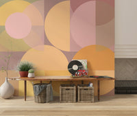 Abstract diamond shapes in the Geometric Pastel Harmony Wall Mural design., GD6227