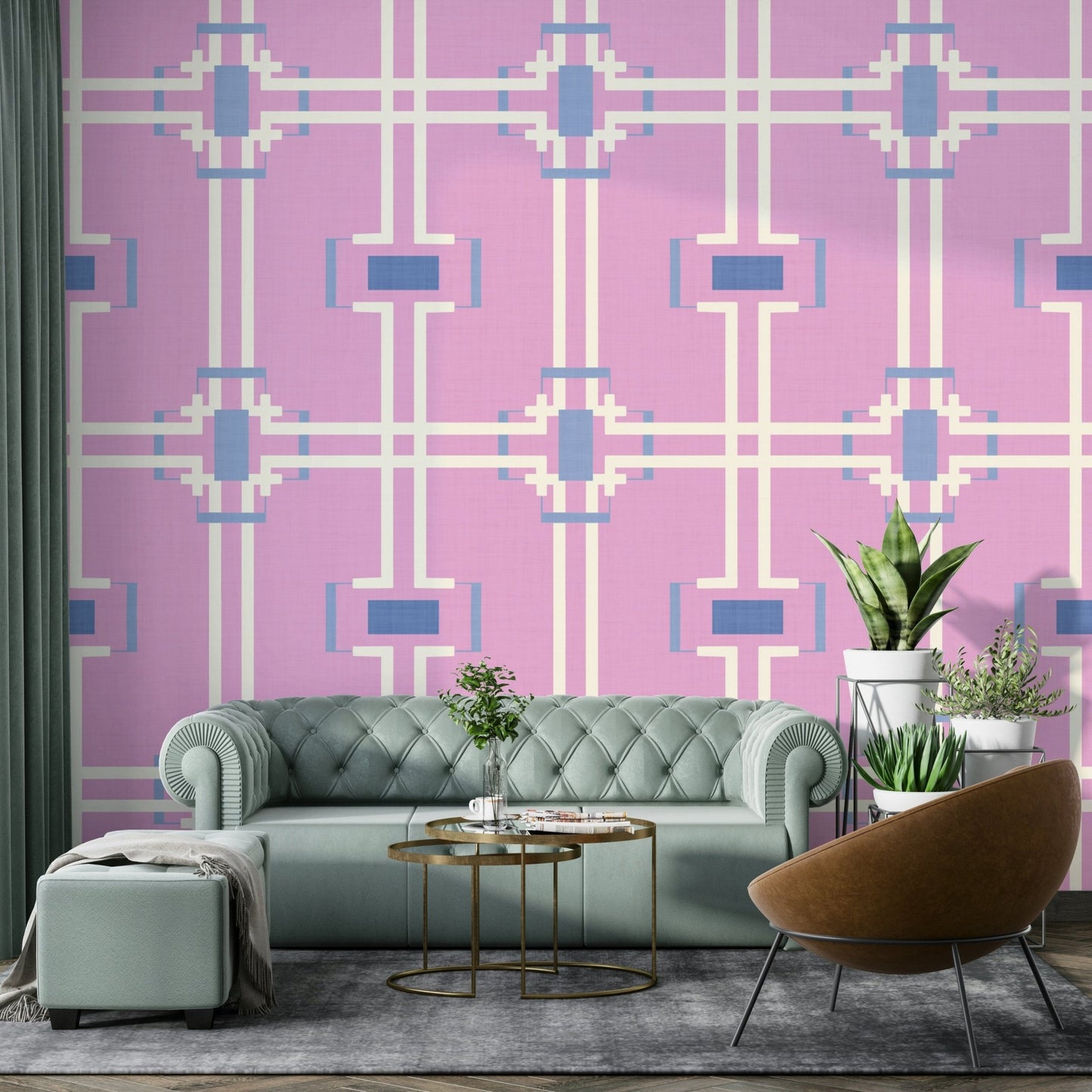 Soft blush to muted rose hues.

