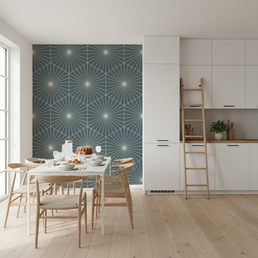 Graphic focus element Geometric Radiance unique wall paper.