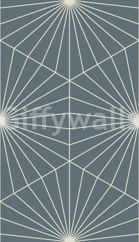 Intricate geometric graphic Geometric Radiance bedroom wallpaper.