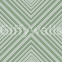 Geometric Sage clean pattern mural, angular crisscross display.